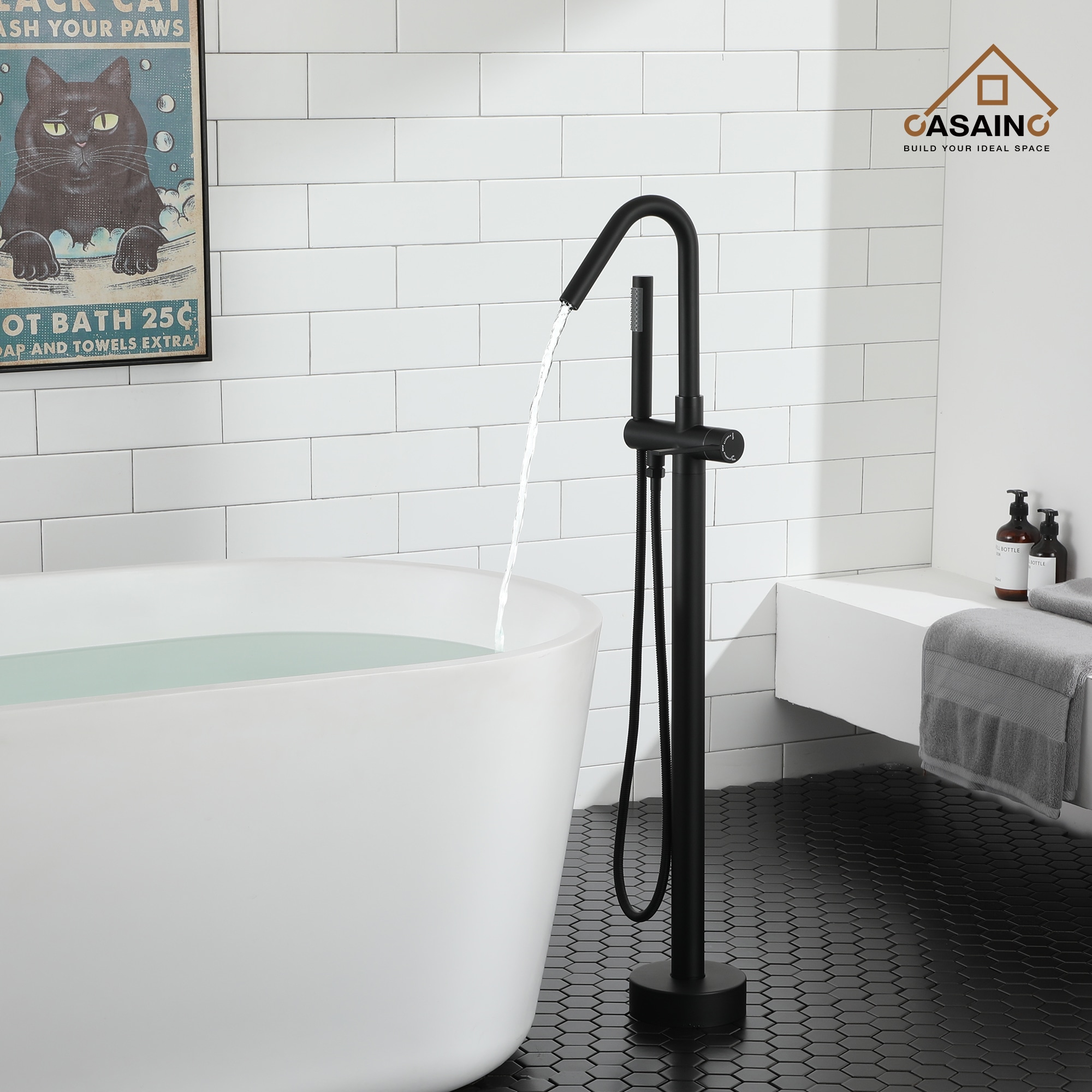 CASAINC TC12-MB Roman-Tub-Faucets - View #6