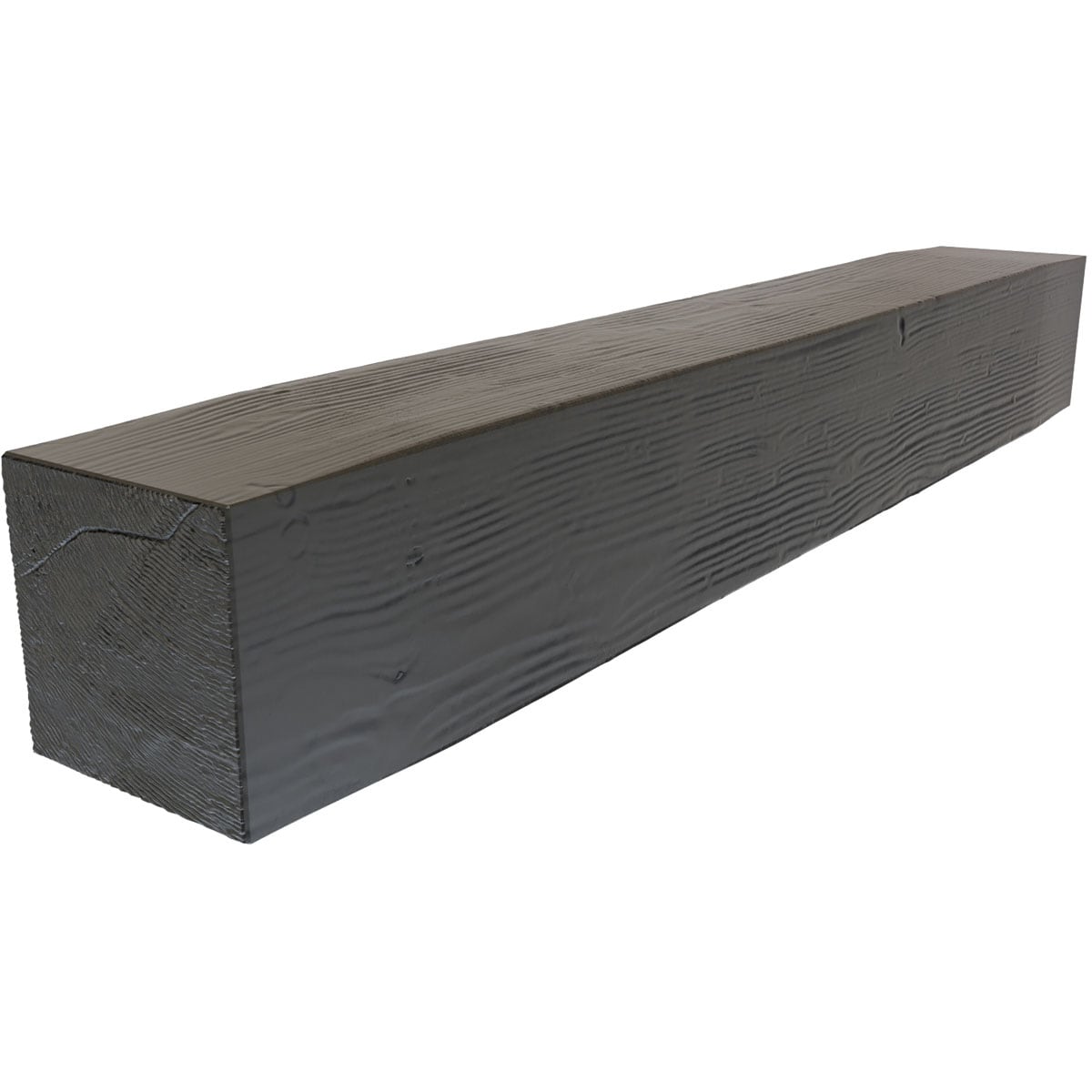 Ekena Millwork MANUSD04X04X60BC 60-in W x 4-in H x 4-in D Burnished Cedar Hollow Urethane Rustic Fireplace Mantel