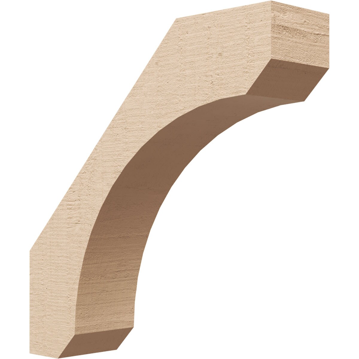 Ekena Millwork BRCUR03X12X12LECRCPR 3-in x 12-in x 12-in Primed Urethane Legacy Rough Cedar Woodgrain TimberThane KneeBrace
