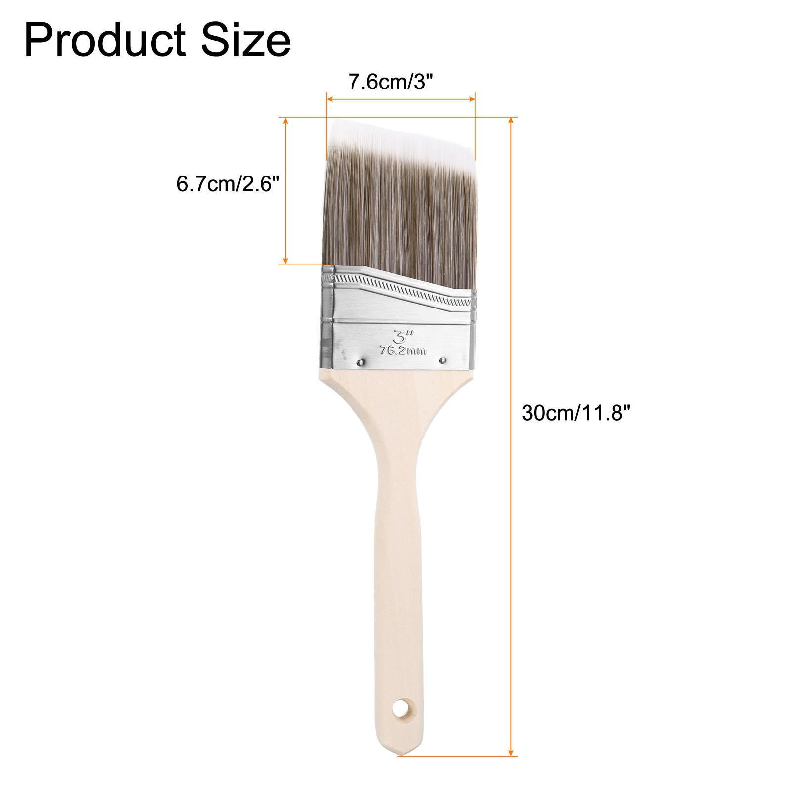Chip Paint Brhes, 24 Pack 3" Reable Flat Bristle Paint Brhes With Poplar Handle For Glues And Gesso In Painting, Varnishing, Trimming And Staining - View #10