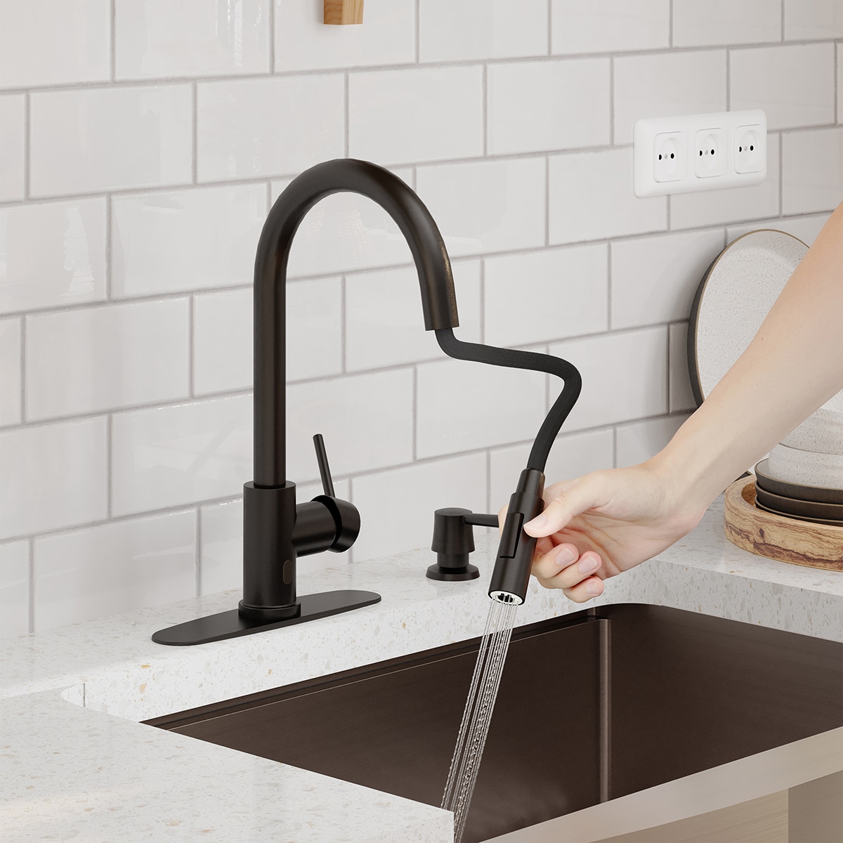 Mondawe OR-4014MB-DG Kitchen-Faucets - View #3