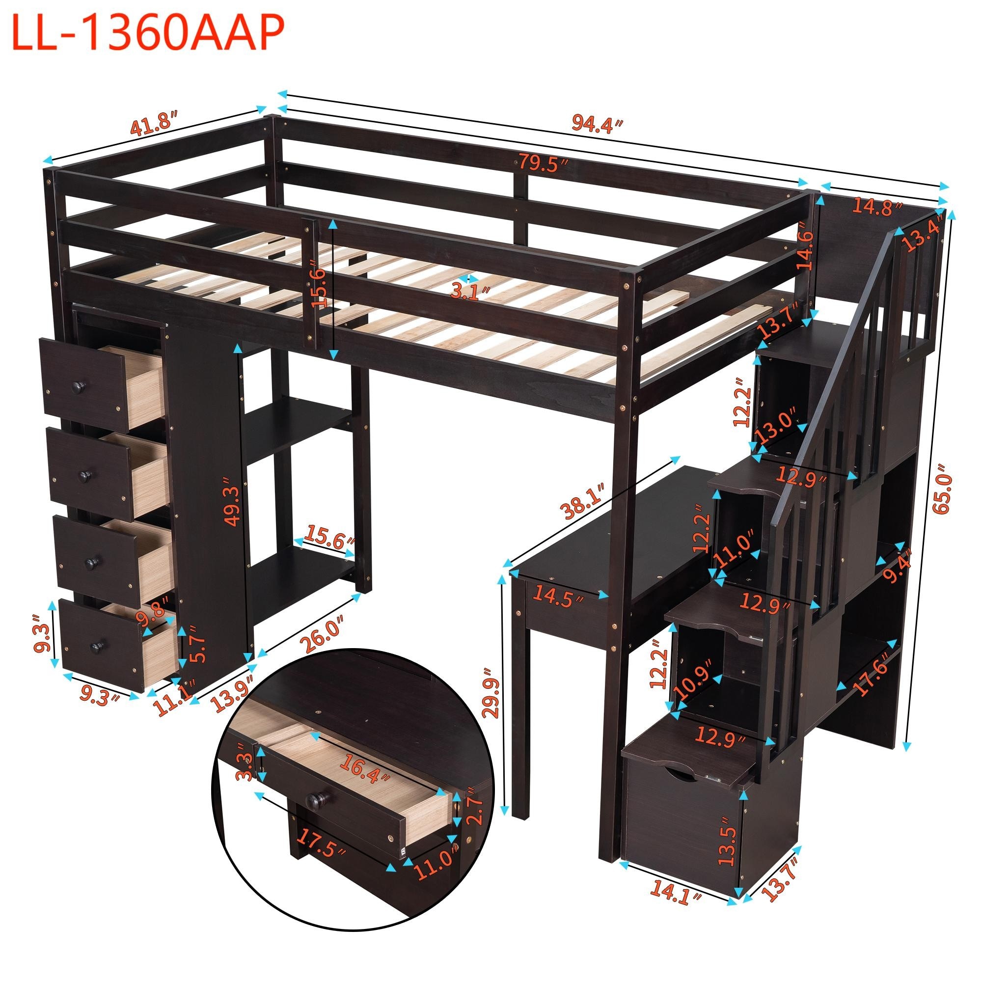 Yiekholo LL-1360AAP Bunk-Beds - View #8