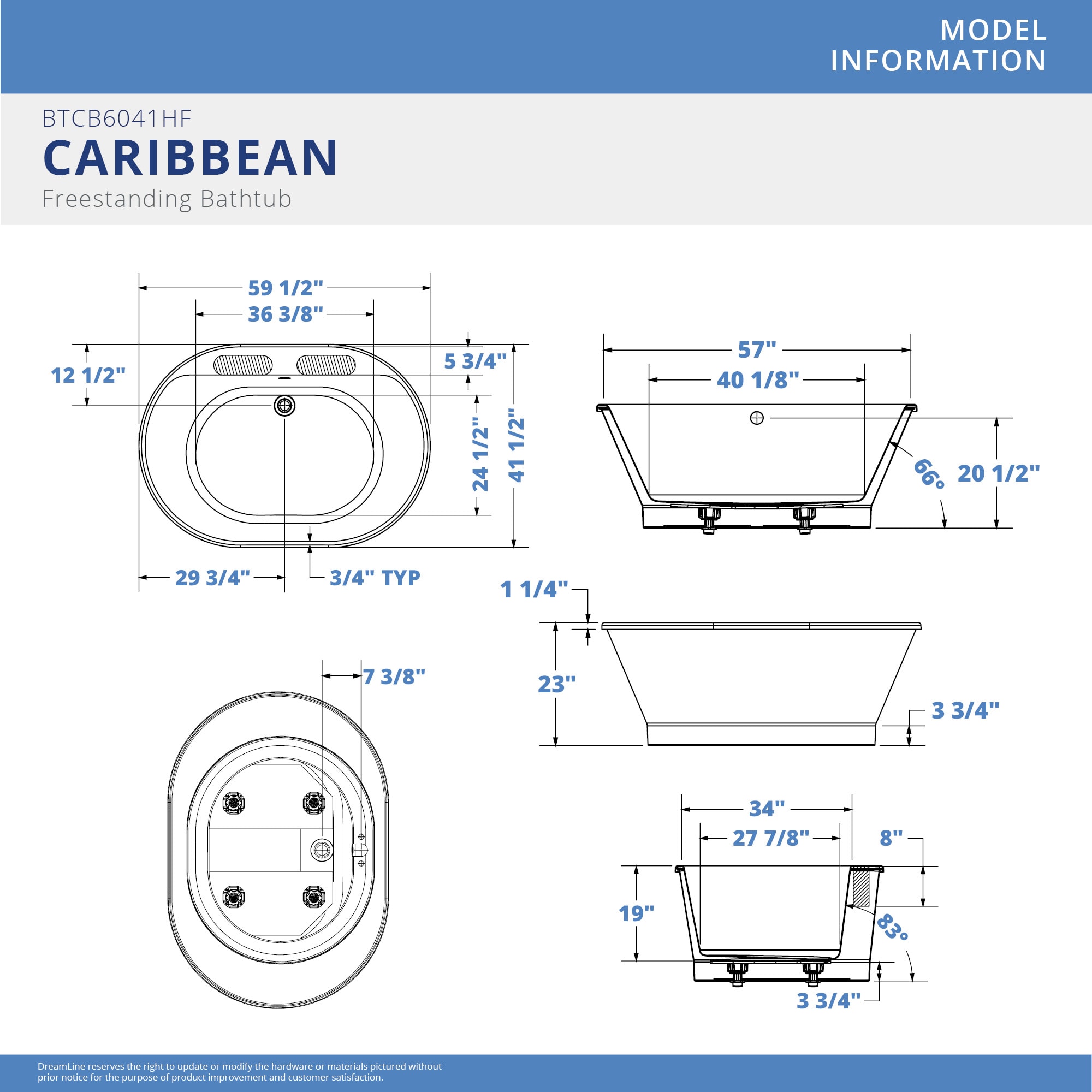 DreamLine BTCB6041HFXXC00 bathtubs - View #12