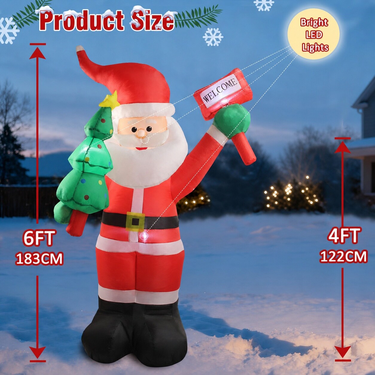 Aoibox LABYO74K Christmas-Inflatables - View #2