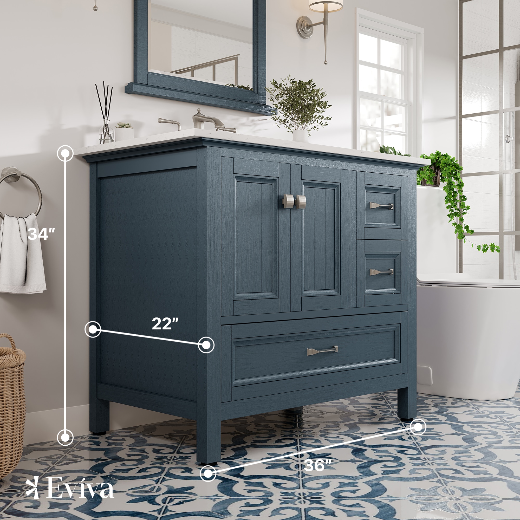 Eviva EVVN612-36AB-Q Bath-Vanity-Combo - View #2
