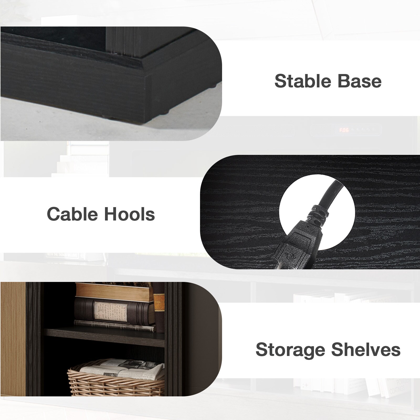 Bapipro TE01A318B Electric-Fireplaces - View #4