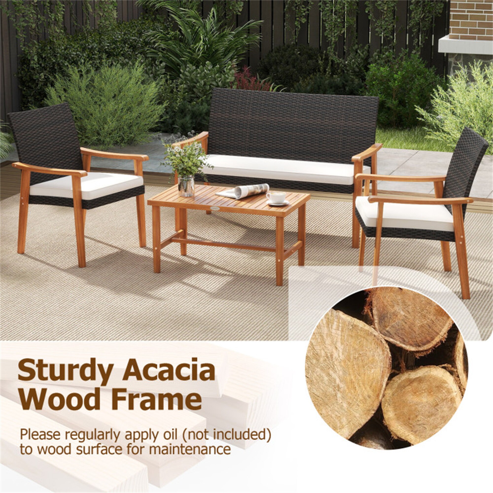 BABOOM BOM-74933WH-CO Patio-Conversation-Sets - View #6