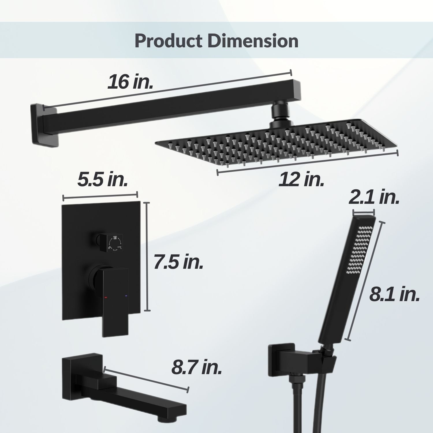 waterpar WPLO-SH77 Showerhead-Bar-Panels - View #10