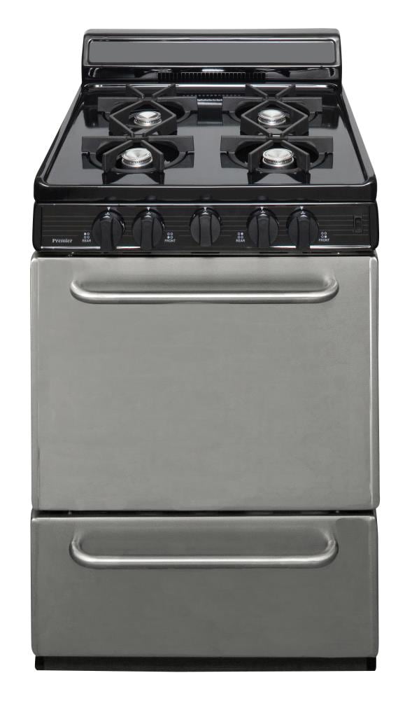 Premier SCK600BP 24-in 4 burners 2.9-cu ft Freestanding Natural Gas Range ( Stainless steel )