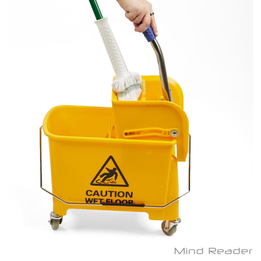 Turbulentie niet Situatie Mind Reader Mind Reader 20 Liter Heavy Duty Mop Wringer Trolley, Yellow in  the Mop Wringer Buckets department at Lowes.com