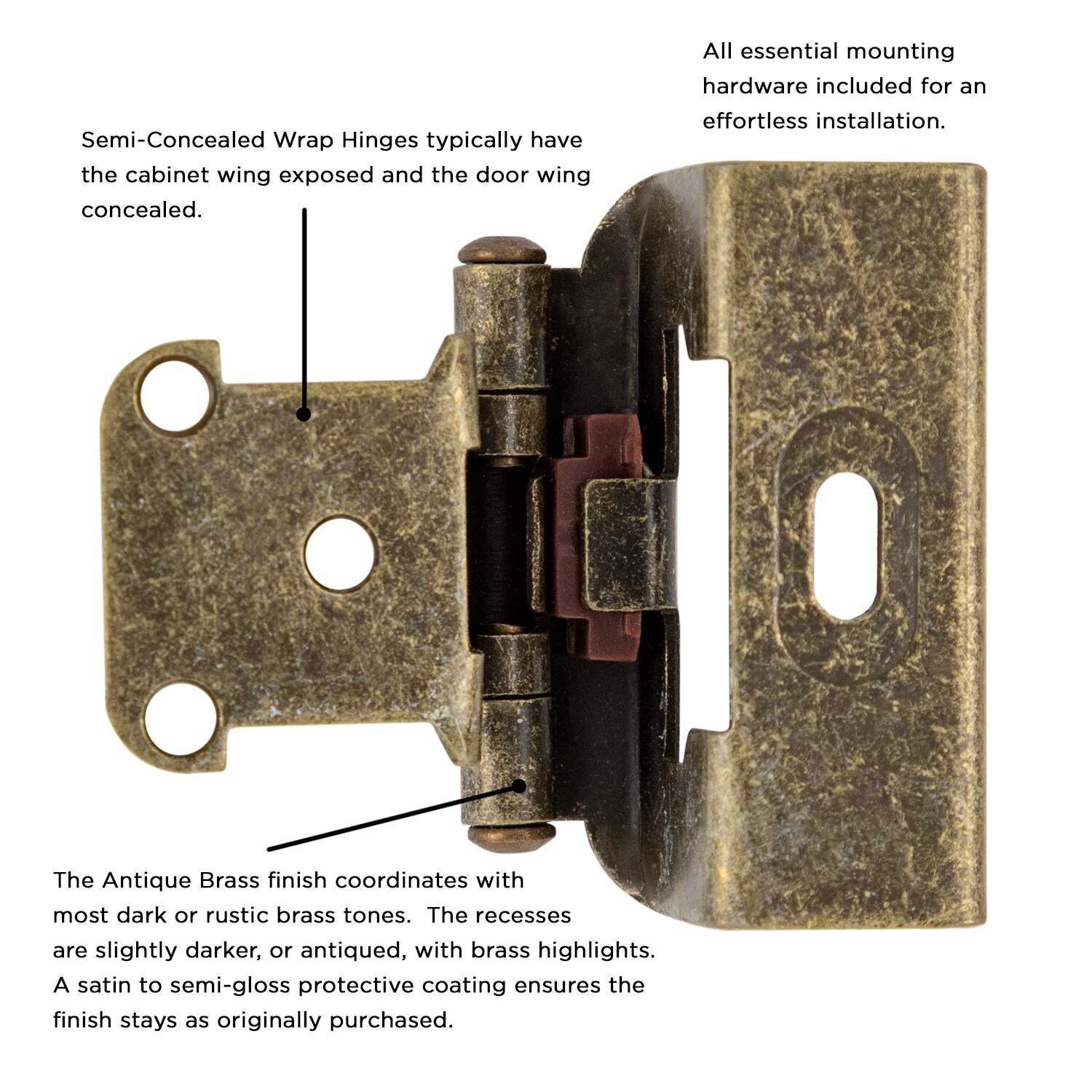 Hickory Hardware P5710F-AB-25B Cabinet-Hinges - View #4
