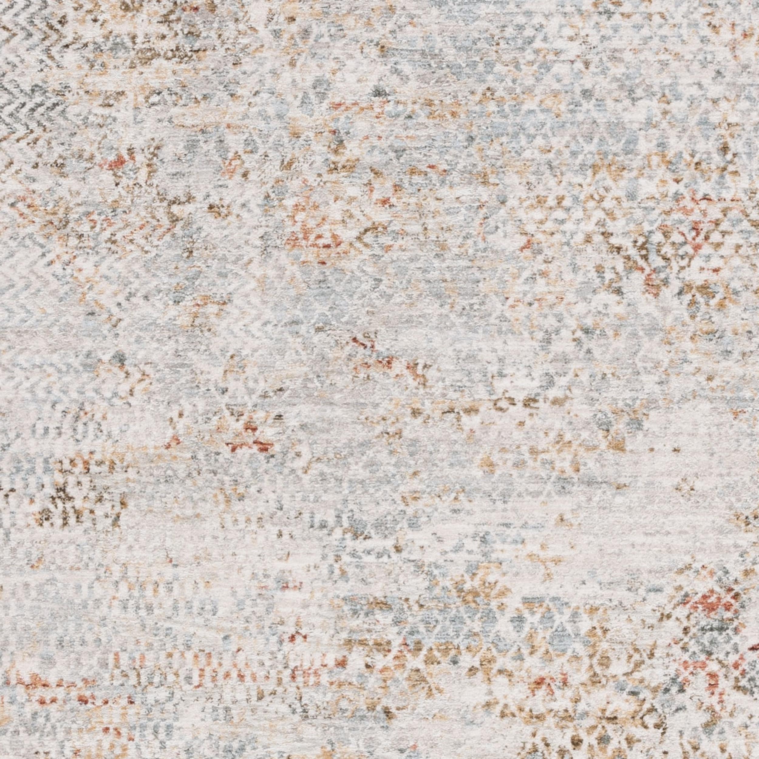 Adrianna Blue and Gold Reversible Synthetic 4' x 6' Area Rug