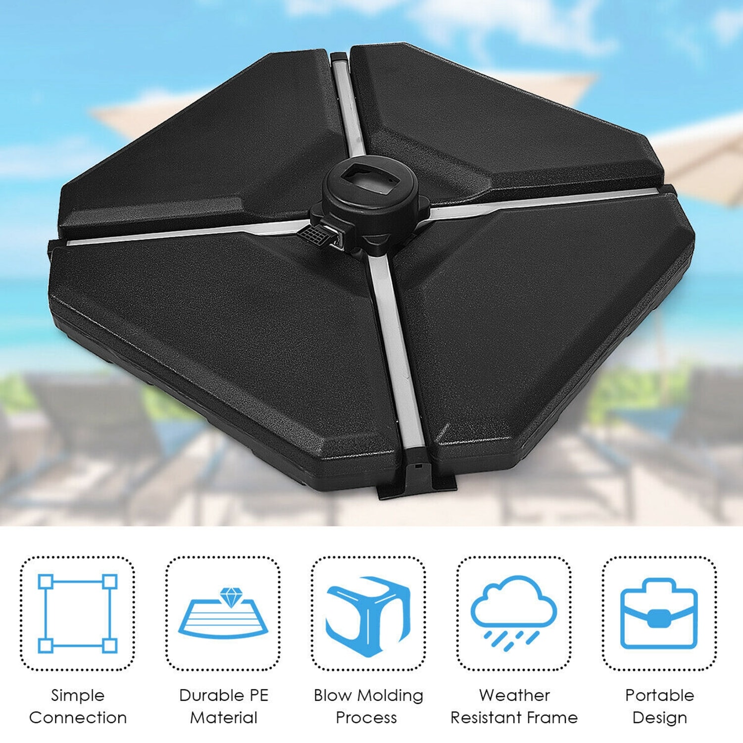 WELLFOR DOJN70656 Umbrella-Bases - View #3