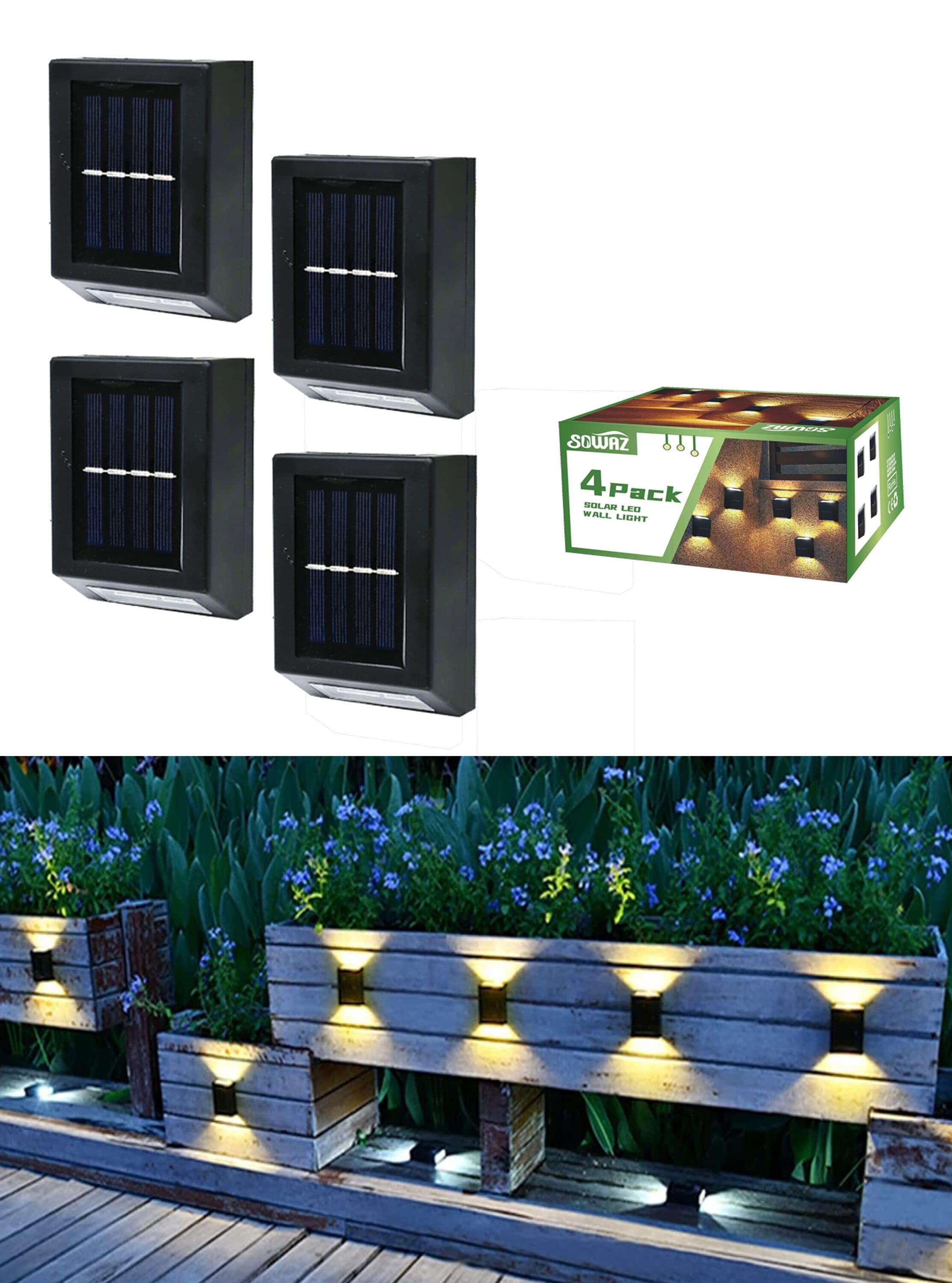 SOWAZ 30-Lumen 1-Watt Black Solar LED Outdoor Deck Light (3500 K) in the Deck  Lights department at
