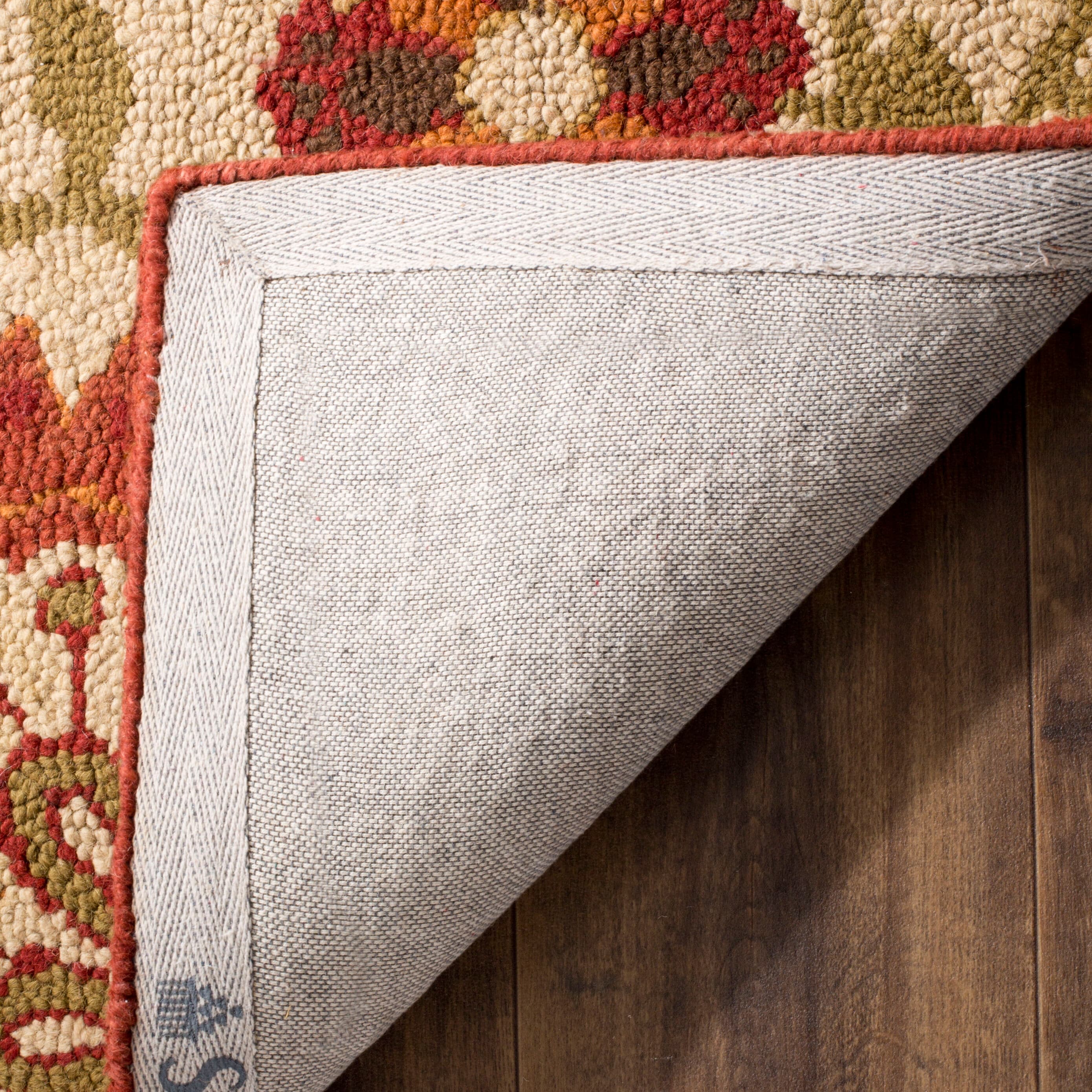 Ivory Floral Elegance Hand-Tufted Wool Runner Rug, 2'6" x 4'