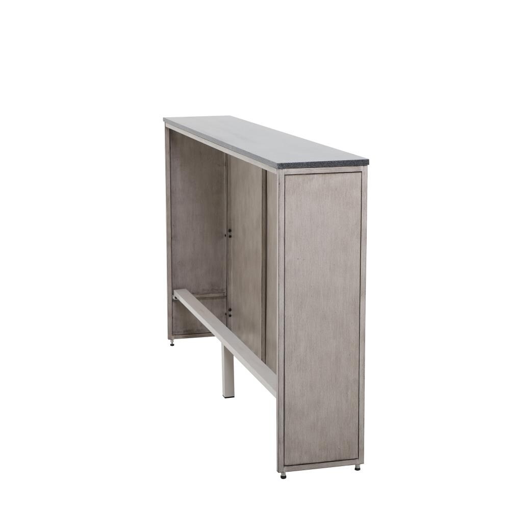 Allen + Roth Driftwood Shore 36.02-in W x 36.02-in D x 35.82-in H Outdoor Kitchen Corner Cabinet Stainless Steel | FHTA80080A