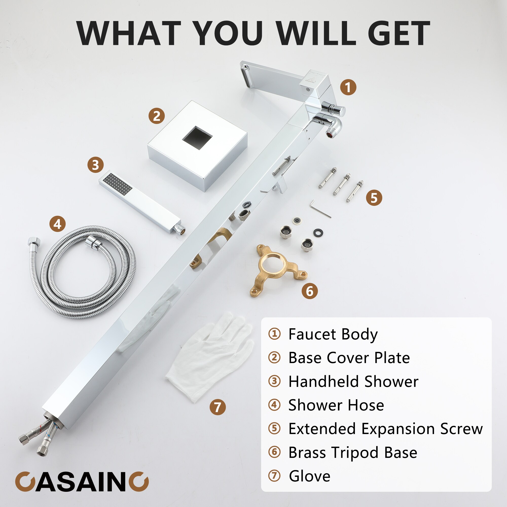 CASAINC KCLT0057-CP Roman-Tub-Faucets - View #4