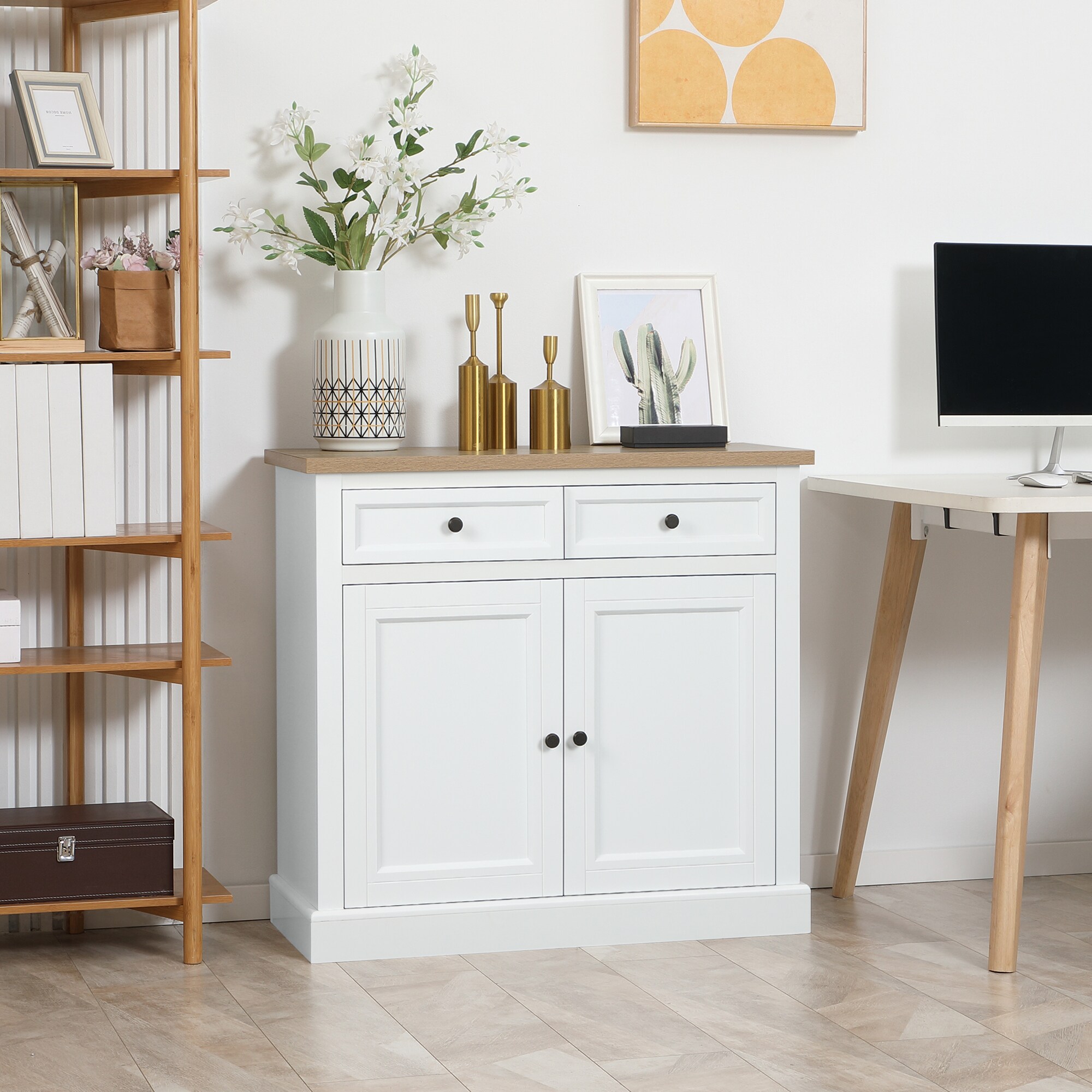 HomCom 838-303V00WT Cabinets-Kitchen - View #2