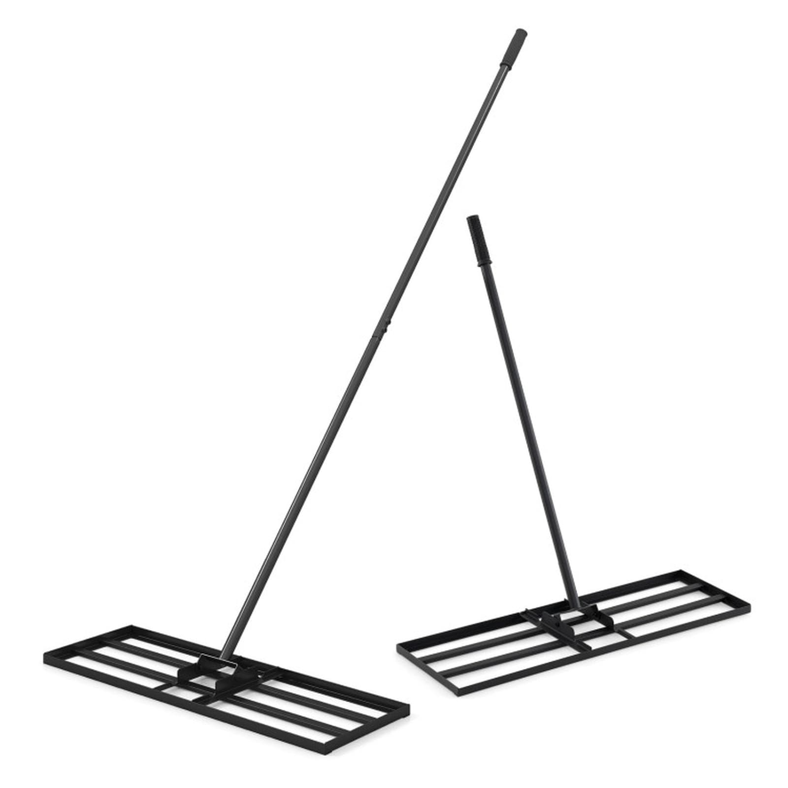 SUGIFT - 30 x 10-in Heavy-Duty Lawn Leveling Rake with 69-in Long Handle 180-Degree Rotatable Hea...