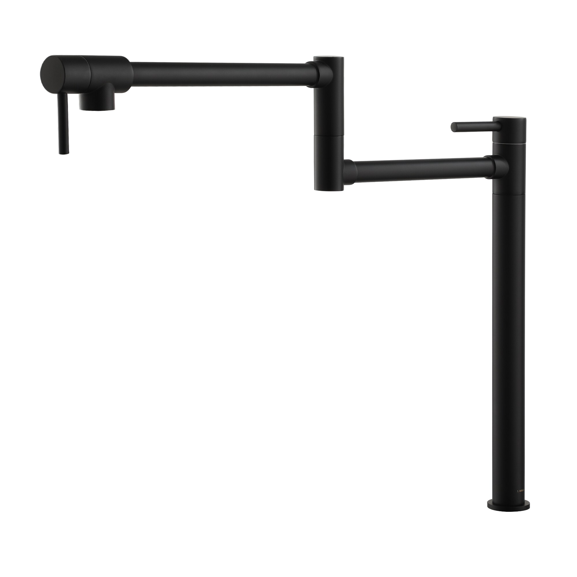 CASAINC Matte Black Double Handle Pot Filler Kitchen Faucet in the ...