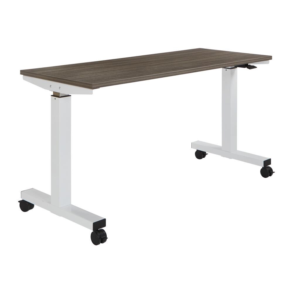 electric adjustable desk white