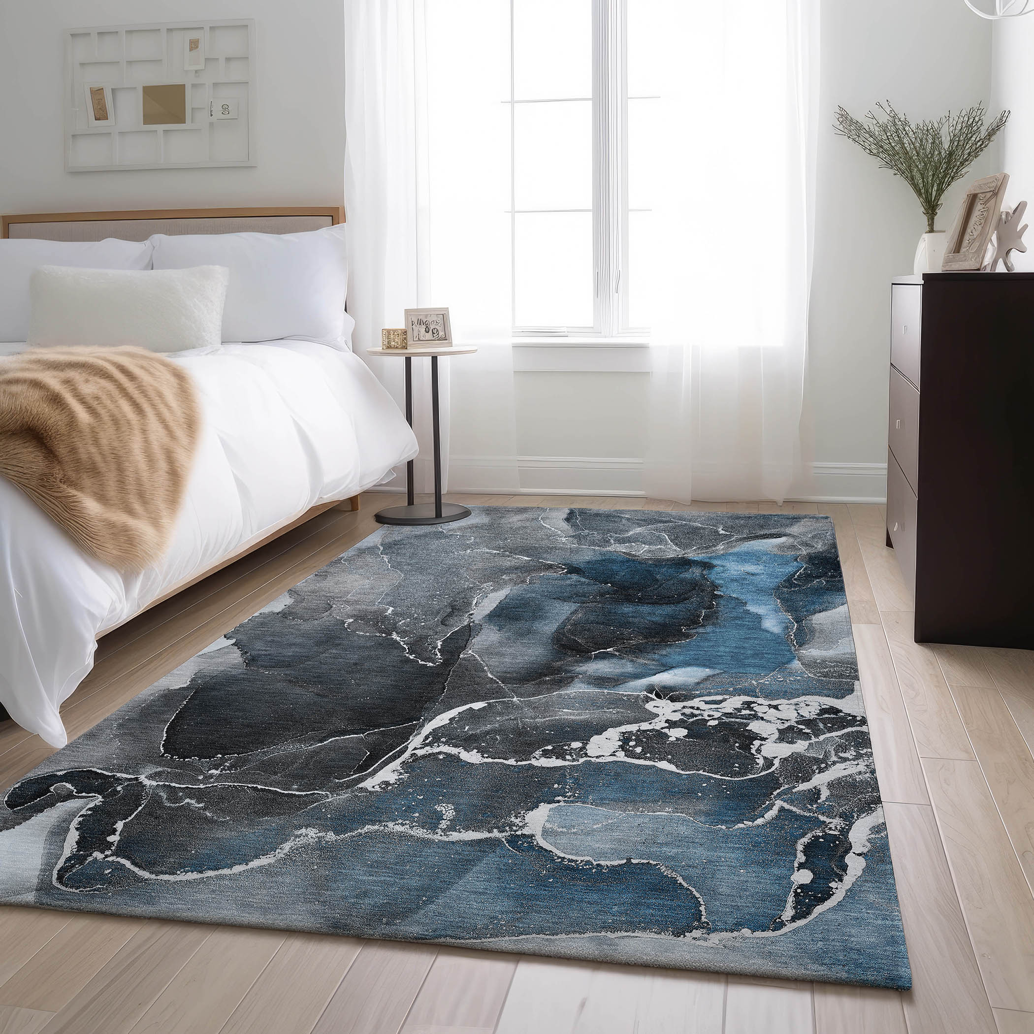 Addison Rugs AMF537GY8X10 Mayfield AMF537GY 8 x 10 (ft) Loomed Polyester Gray Rectangular Indoor Geometric Machine washable Area rug