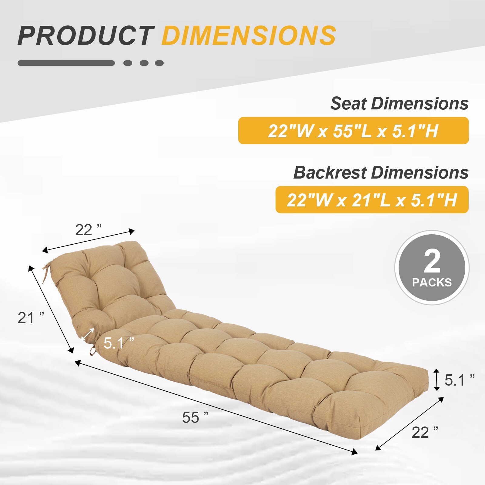 Aoodor A378-PBNBN Patio-Furniture-Cushions - View #2