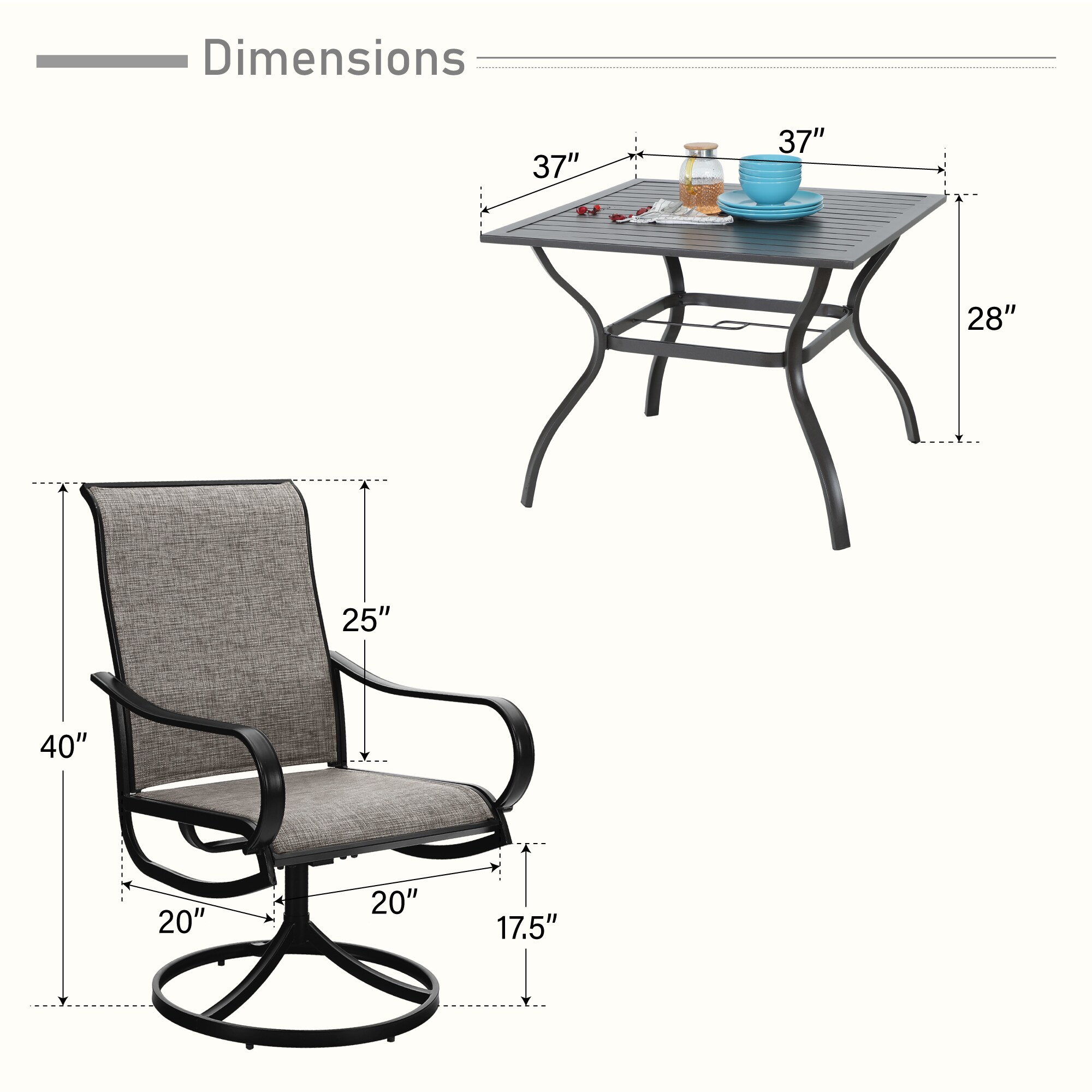Sunshine Valley TC5-093-B-060-1 Patio-Dining-Sets - View #11