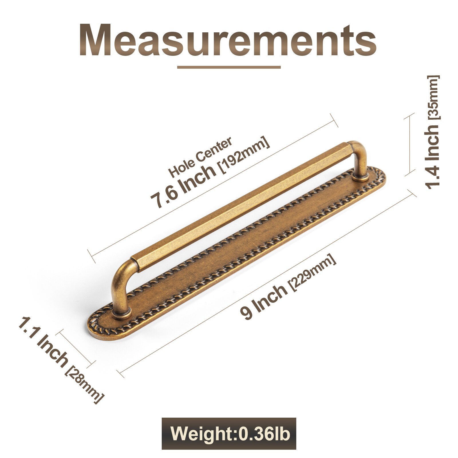 Miaokesen 2201GT-G016-192-2 Cabinet-Pulls - Thumbnail View #2