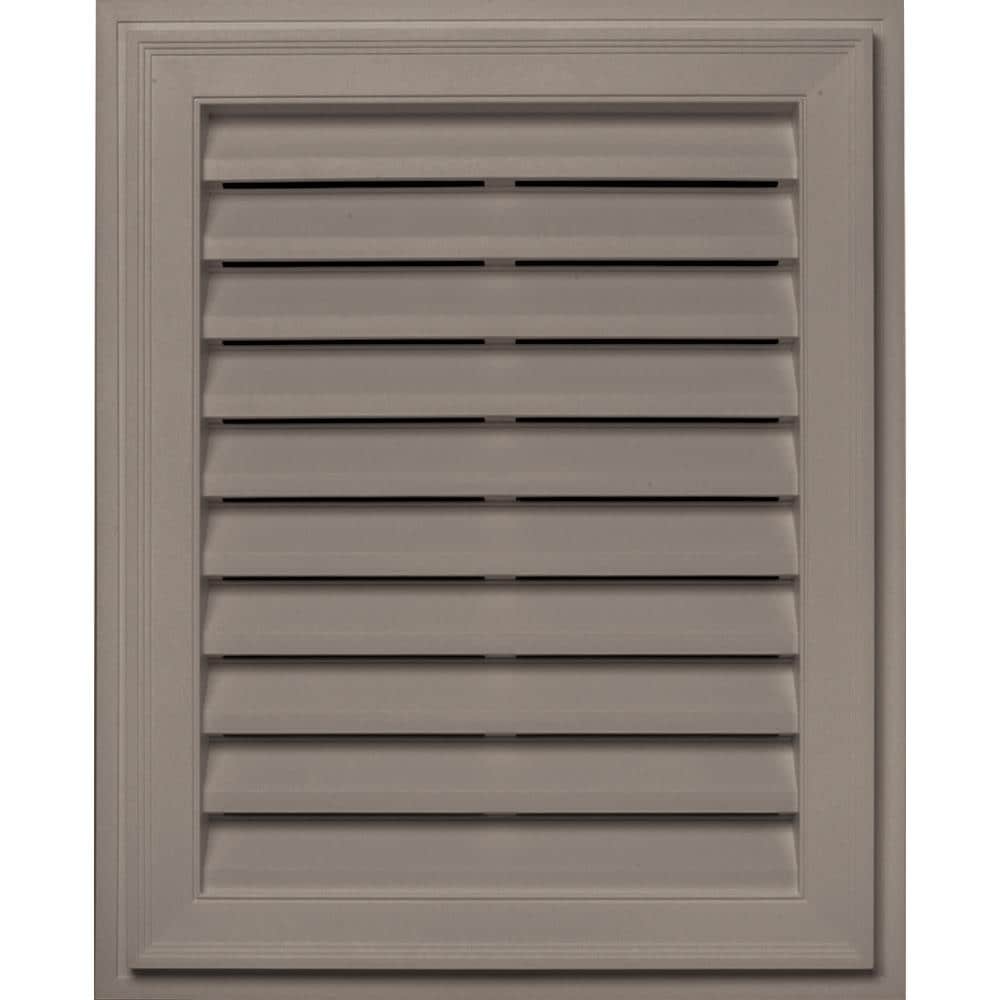Builders Edge 120072430008 20-in x 30-in Clay Rectangle Vinyl Gable Louver Vent