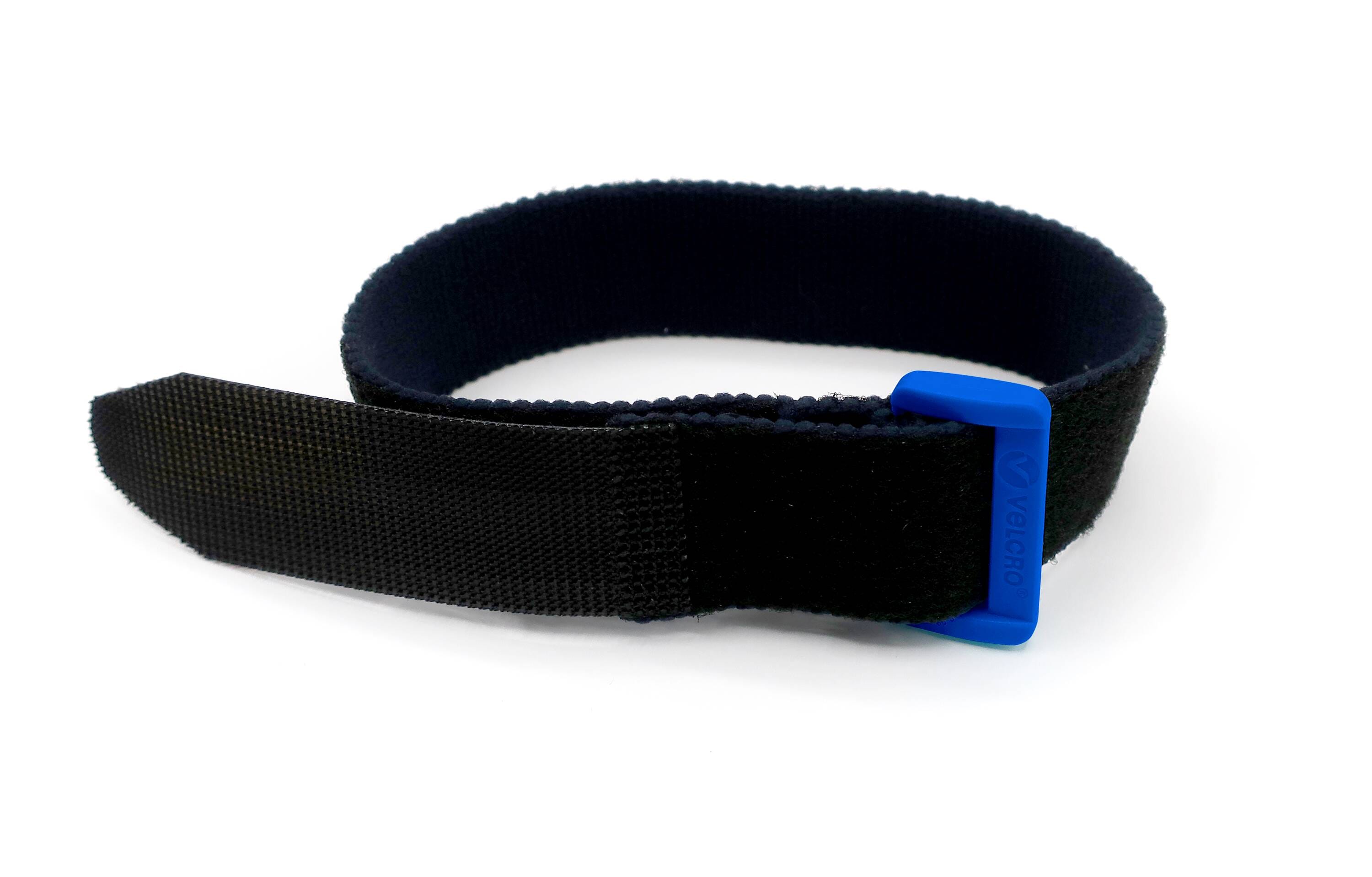 VELCRO Brand 15-in Black Elastic Cinch Strap 15X1 with Blue D Ring Hook  and Loop Fastener (2-Pack) in the Specialty Fasteners & Fastener Kits  department at