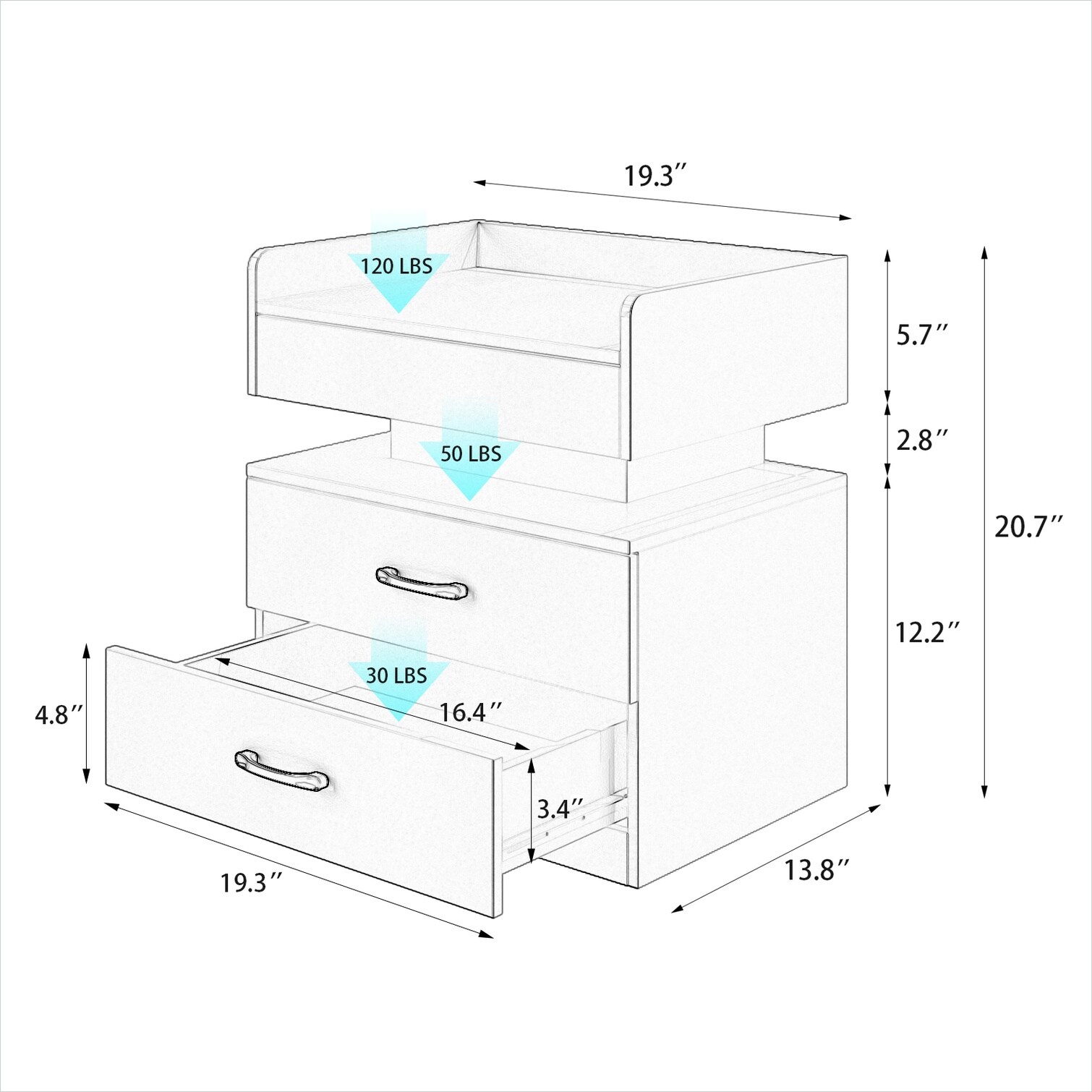 SUNCREAT PE9931UHWM0P nightstands - View #4