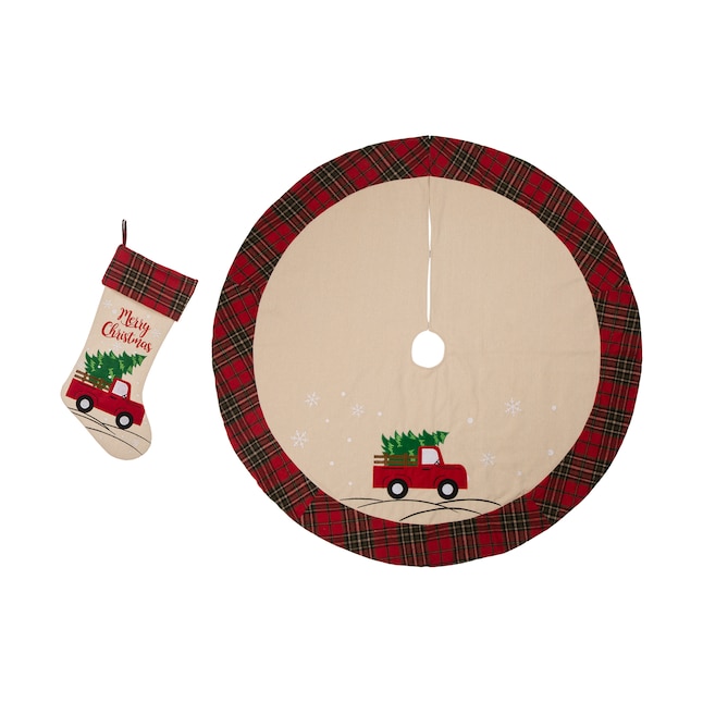 Glitzhome 48-in Tree Skirt in the Christmas Tree Skirts & Collars ...