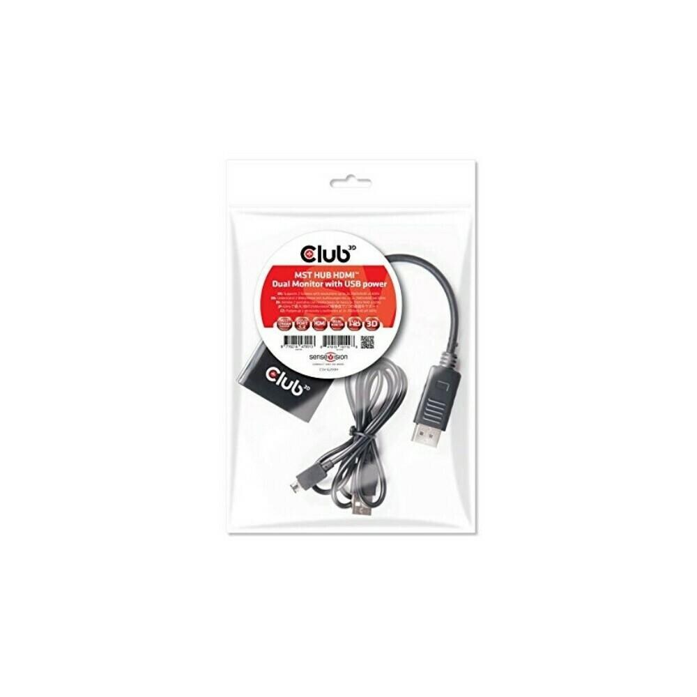  ISTR67926 Club 3D CSV-6200H Multi Stream Transport Hub DisplayPort 1.2 Dual Monitor to HDMI