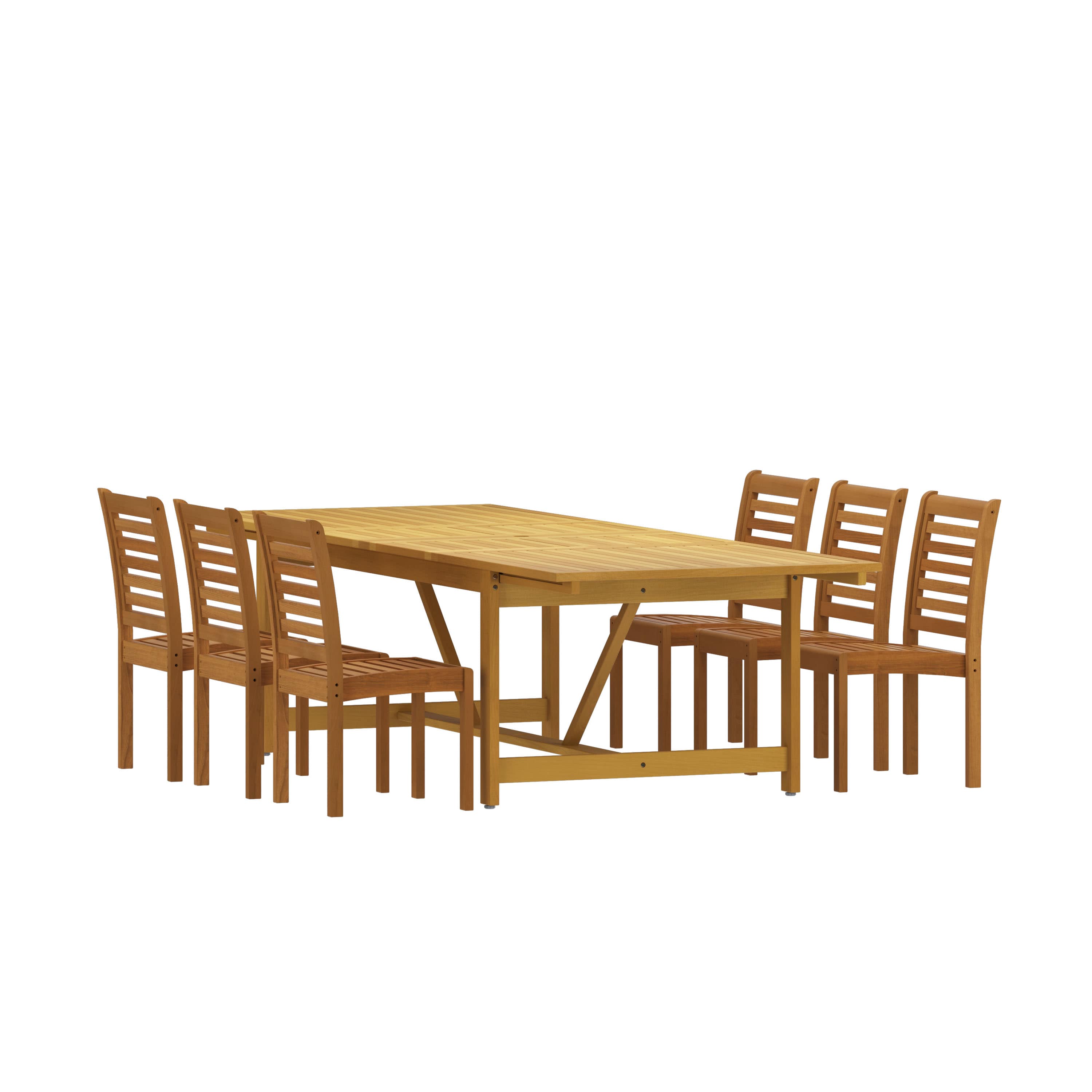 Amazonia LEYLOT-6-470-T Urban Elements Amami Patio Dining Set for 6 – Perfect for Family and Friends - Modern and Stylish Dining Table with Chairs
