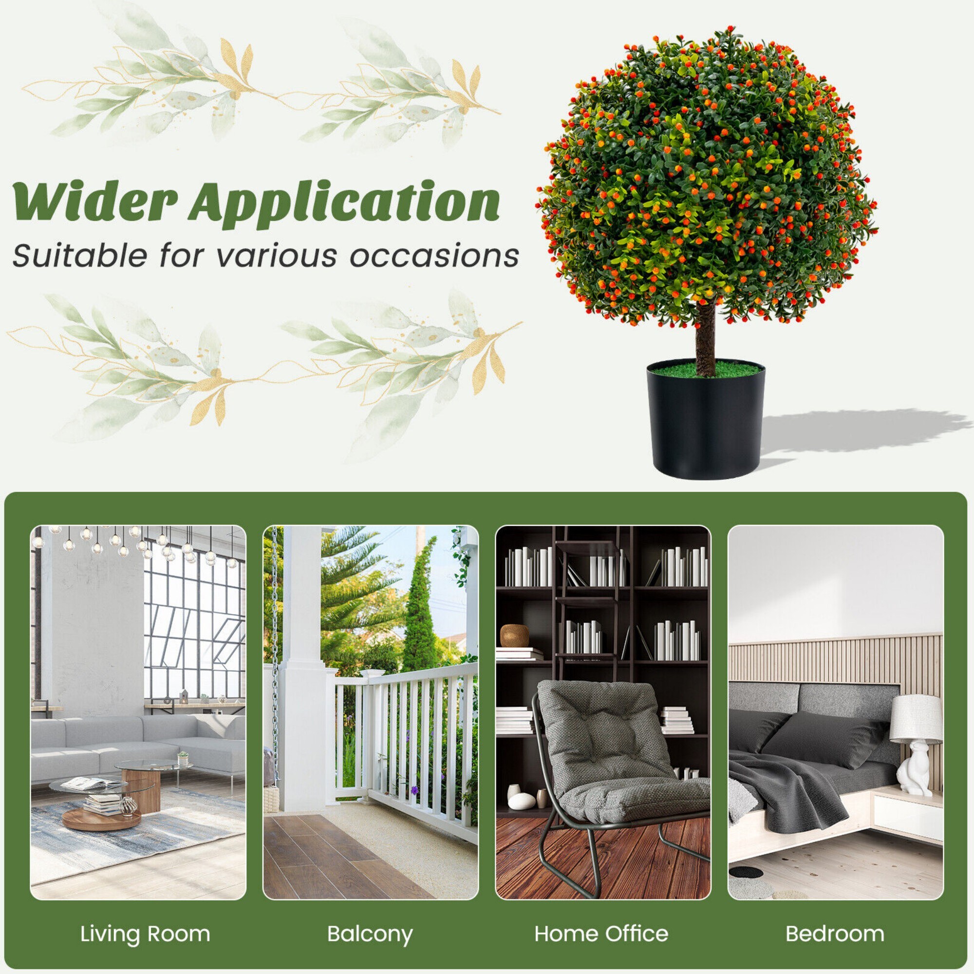 Poinic CWZH10129-2 Artificial-Plants-Trees - View #3