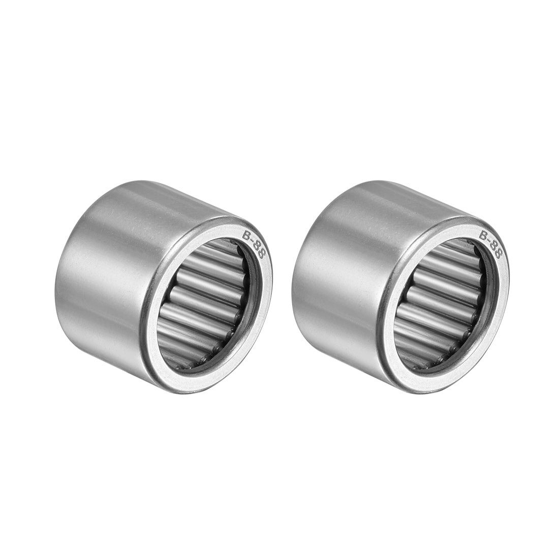 Unique Bargains B88 Needle Roller Bearings Full Complement Drawn Cup Open 1/2-inch I.D. 11/16-inch OD 1/2-inch Width 3460N Static Load 2130N Dynamic Load 5500Rpm Limiting Speed 2pcs