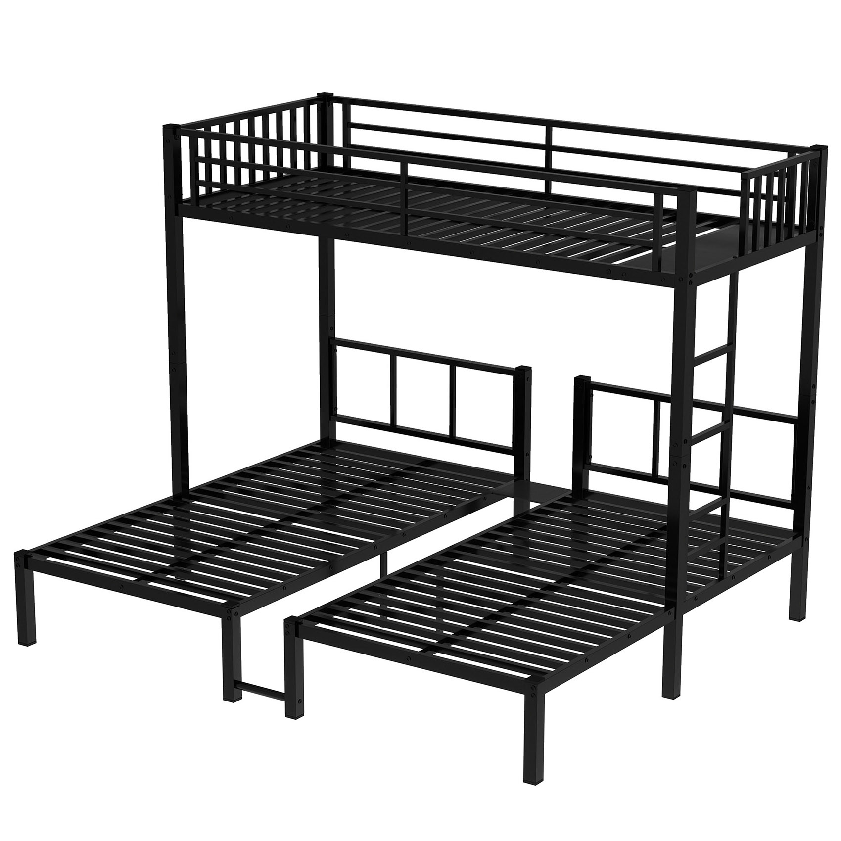 SINOFURN SYD330010BK Black Twin over twin Bunk Bed
