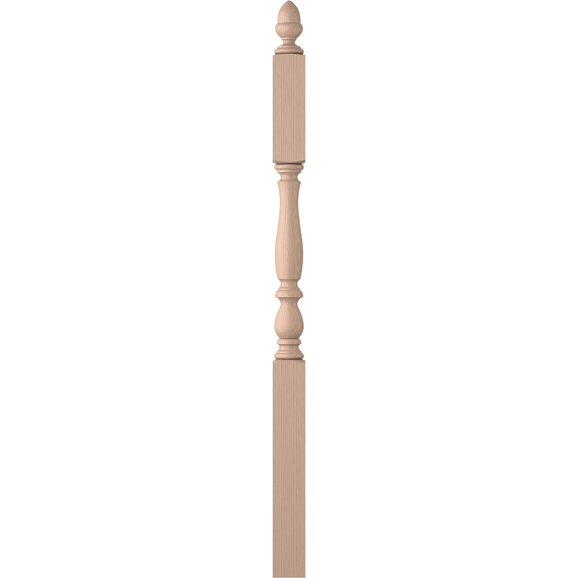 L.J. Smith Stair Systems LJP-3945-M Harbor 3.25-in x 57.6875-in Unfinished Maple Balcony Stair Newel Post