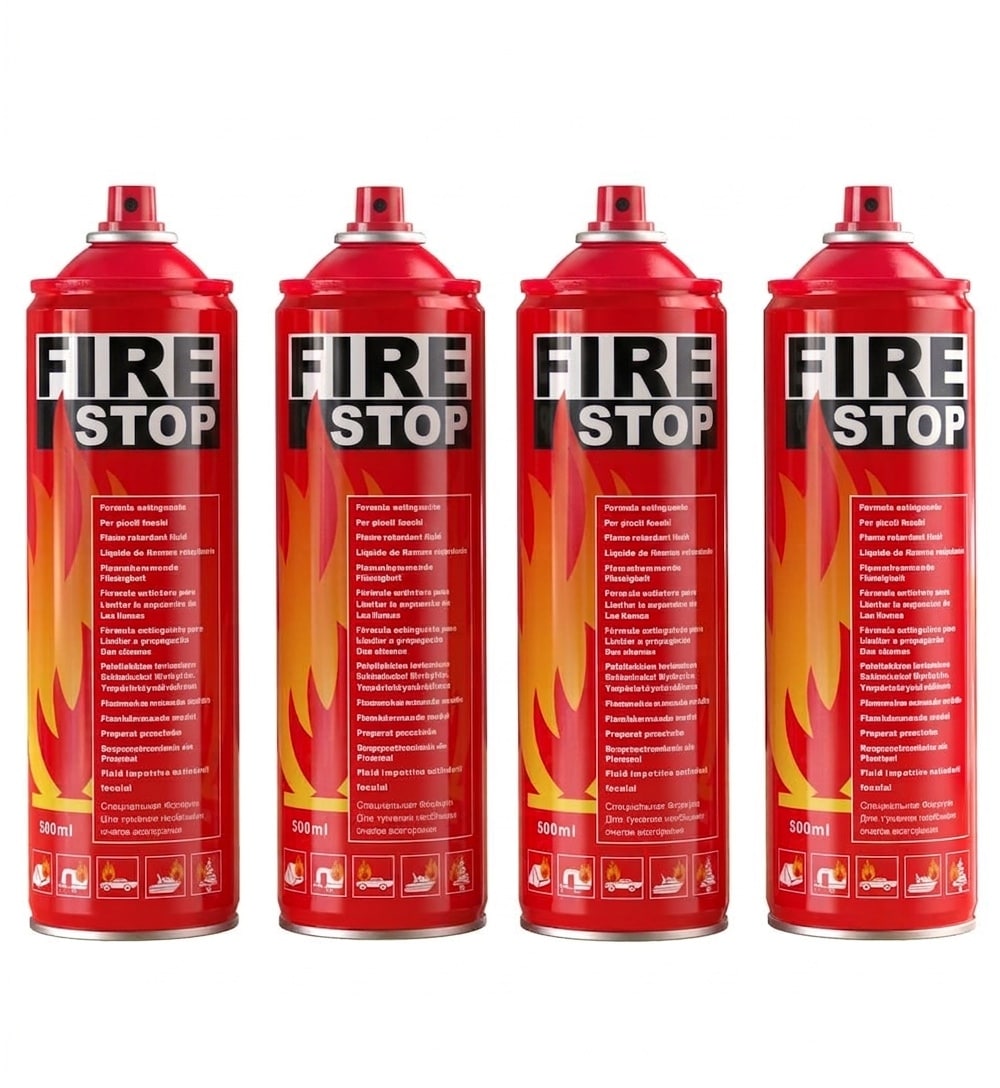Adrinfly 4 Pack Water Based Fire Extinguisher with Mount Brackets Portable Multi Purpose Fire Suppression for Home Kitchen Car Boat BBQ Compact #LAD0420R20