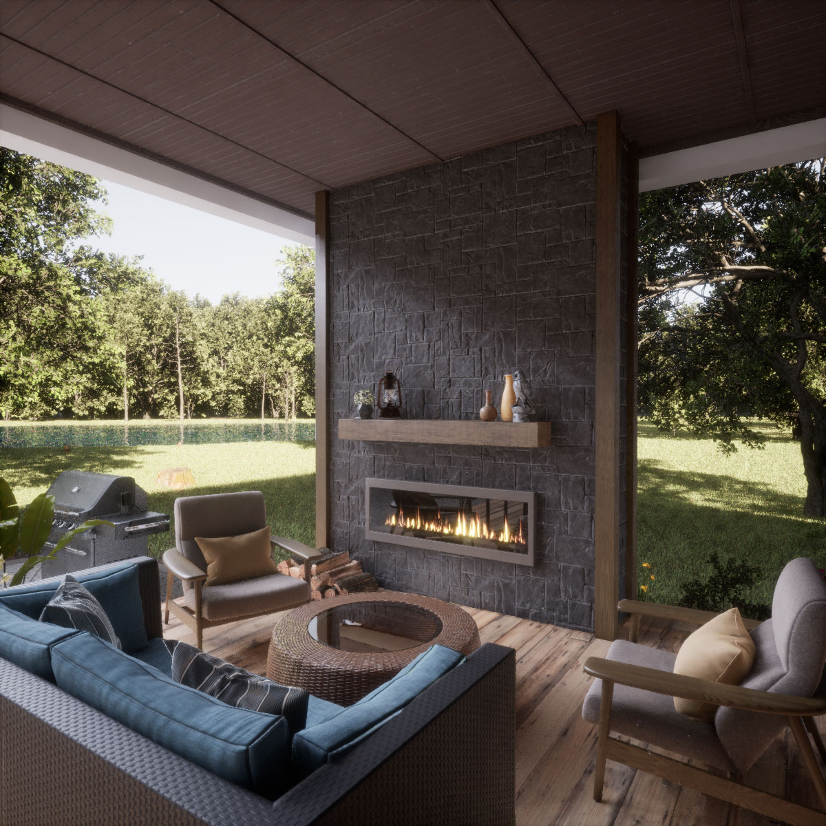 Ekena Millwork PNU24X48CRSG Stone-Veneer - View #13