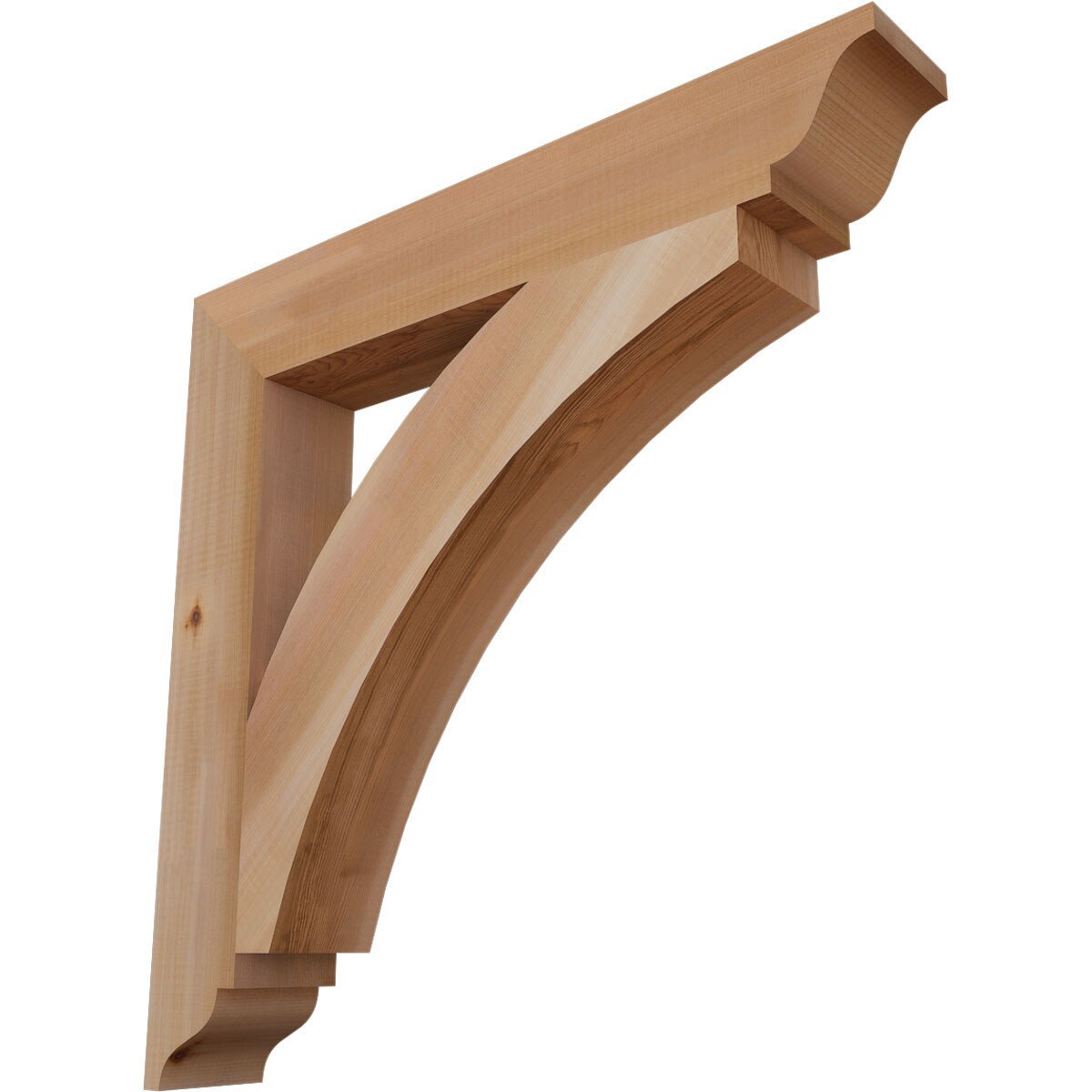 Ekena Millwork BKT04X26X26THR01SWR Thorton traditional smooth 3-1/2-in x 26-in x 26-in Western red cedar Brown Wood Standard bracket
