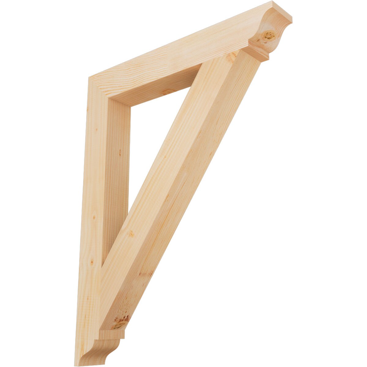 Ekena Millwork BKT04X28X36TRA01SDF Traditional traditional smooth 3-1/2-in x 28-in x 36-in Douglas fir Brown Wood Standard bracket