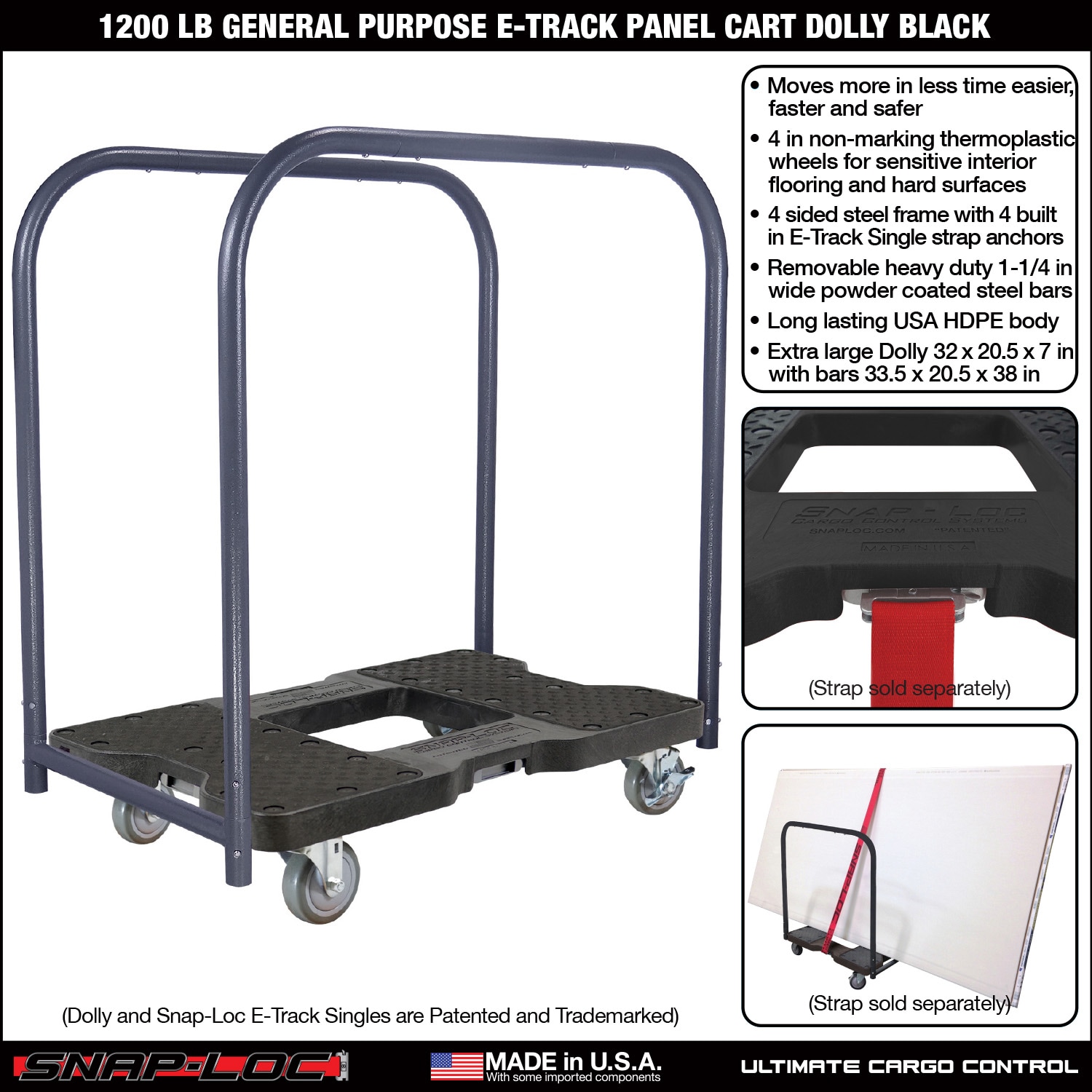 Snap-Loc SL1200PC4TB Hand-Truck-Dollies - View #2