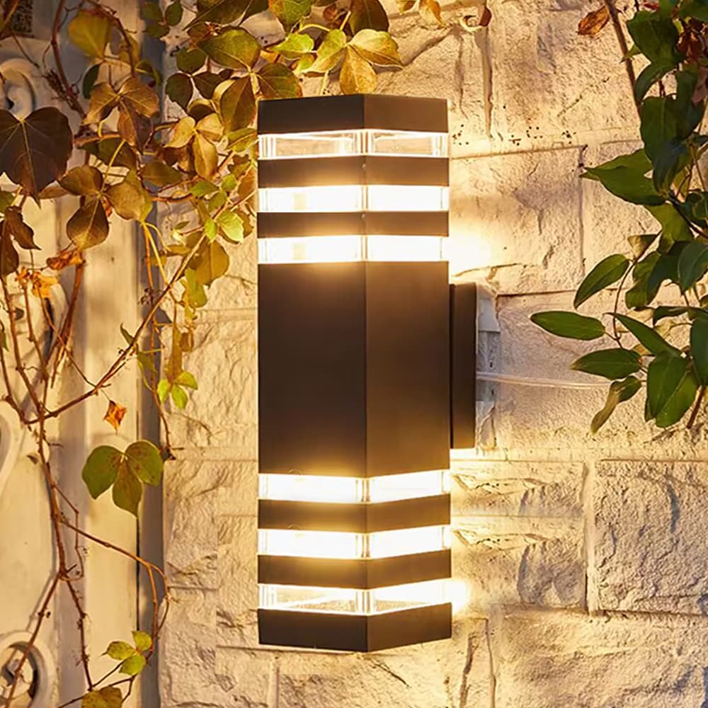 LamQee 2-Light 13.4-in Black Outdoor Wall in the Outdoor Wall Lights department at Lowes.com