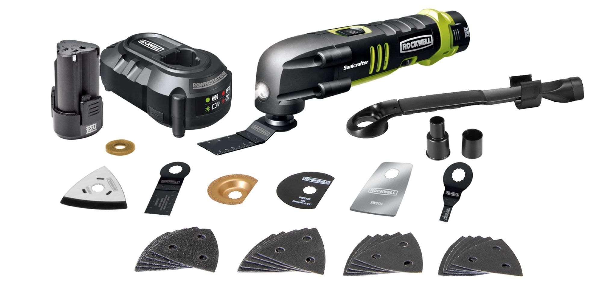 ROCKWELL RK2514K2 SoniCrafter Cordless 12-volt Variable Speed Oscillating Multi-Tool Kit (2-Batteries Included)
