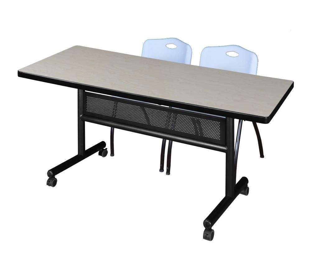 Regency MKFTM7230PL47GY Training Off-white 4-Person Training Table (72-in W x 29-in H)