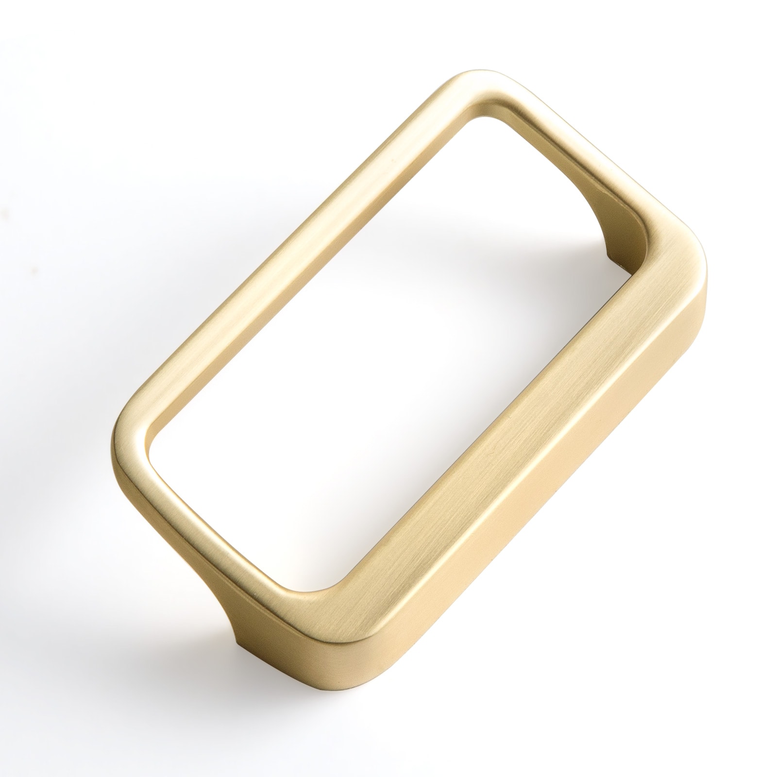 Miaokesen 9582TLS-64 2-1/2-in , 64mm Center to Center Light Brushed Brass Novelty Finger Drawer Pulls 6 -Pack