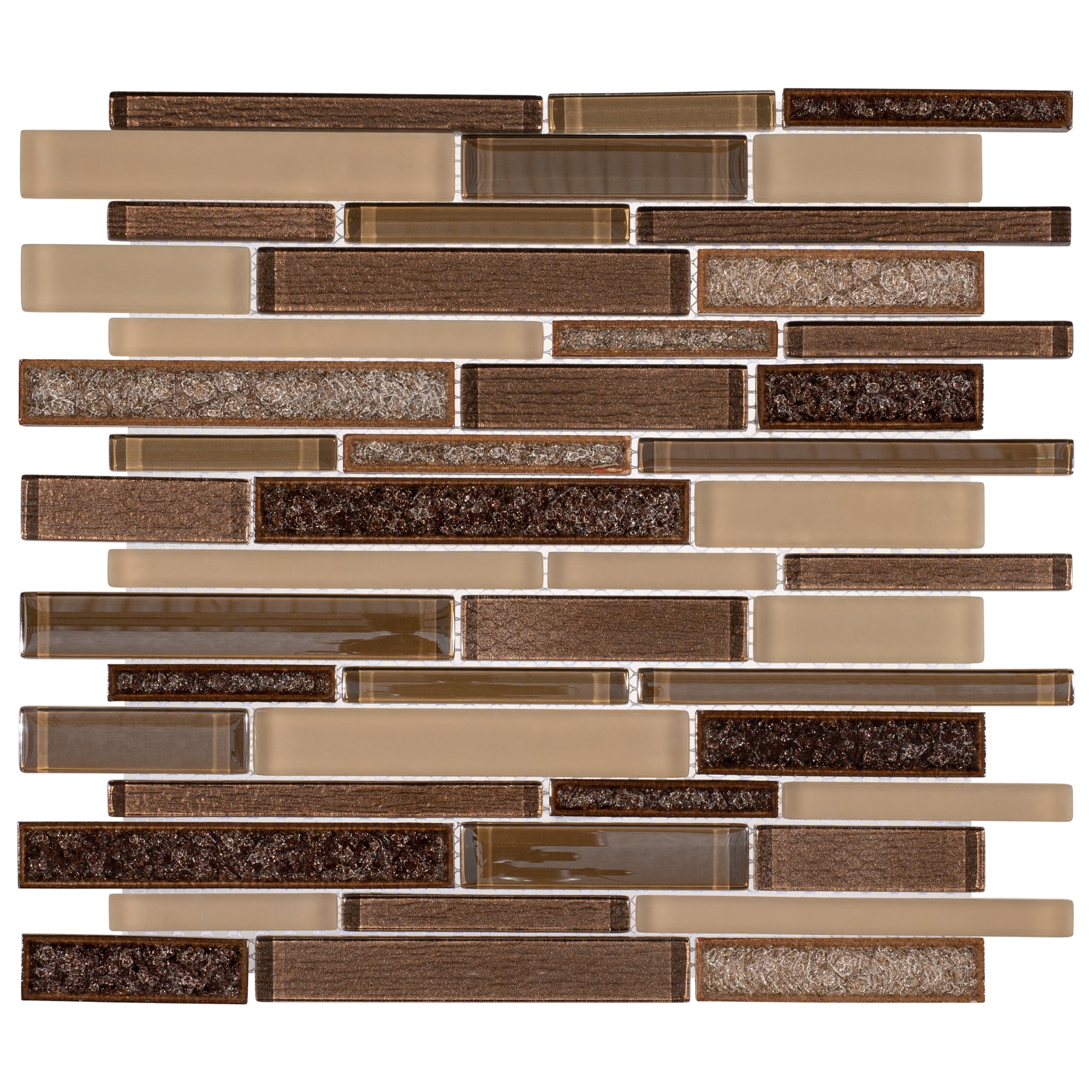 Andova Tiles REIGN Mari 12-in x 13-in Matte Glass Brick Look Floor and ...