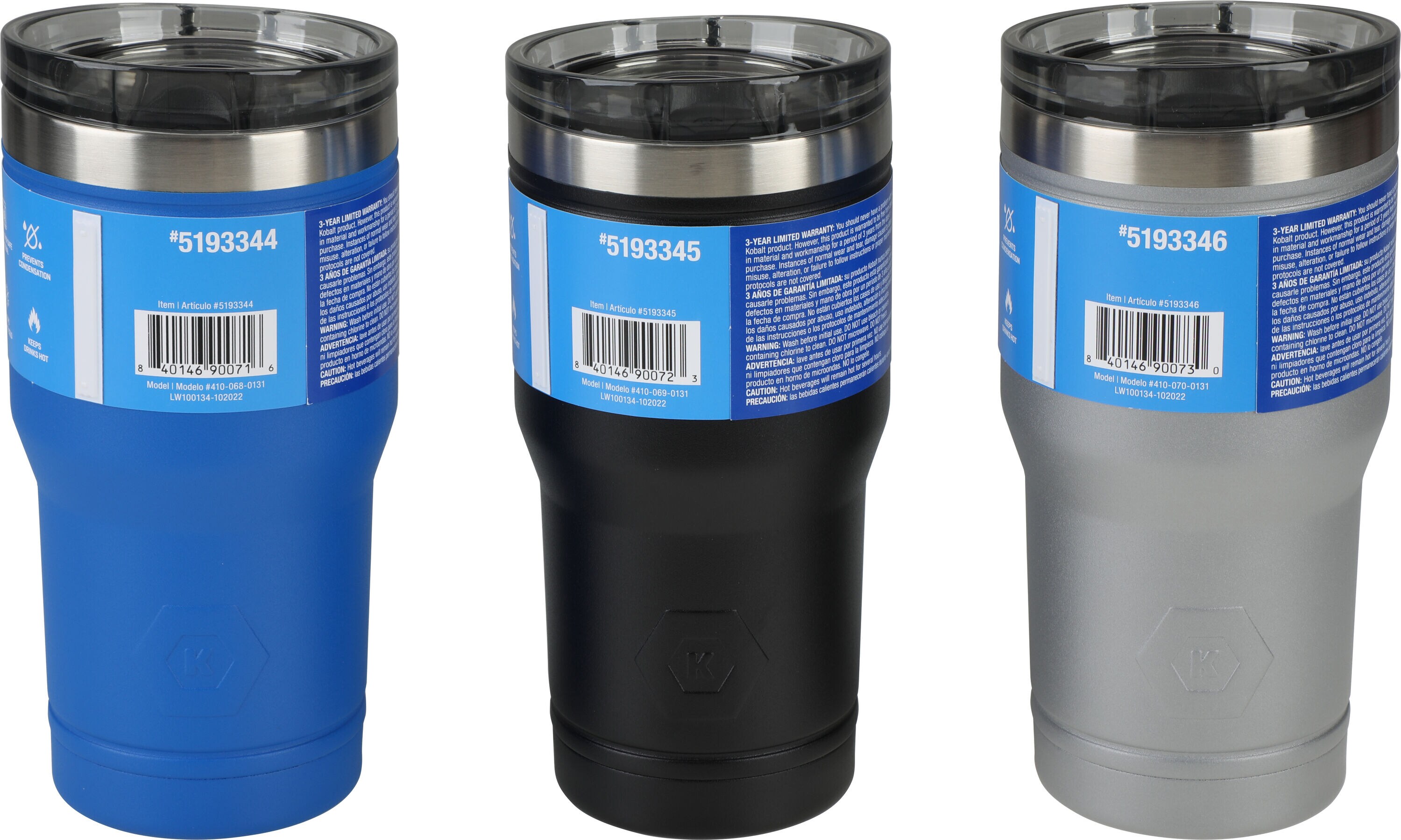 Kobalt 20-fl oz Stainless Steel Insulated Tumbler in Black | 410-069-0131